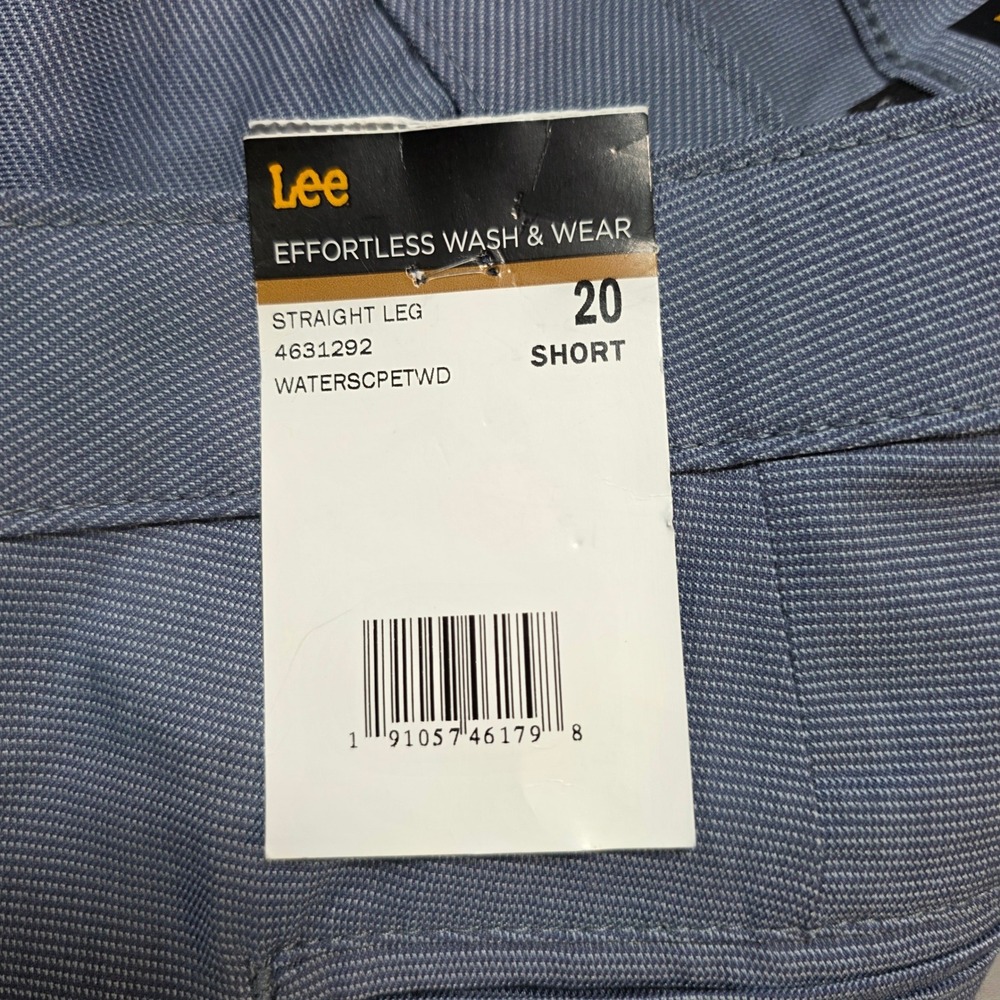 Lee Womens All Day Pant Straight Leg Blue Relaxed Fit Mid Rise 20 Short NWT - Picture 5 of 12